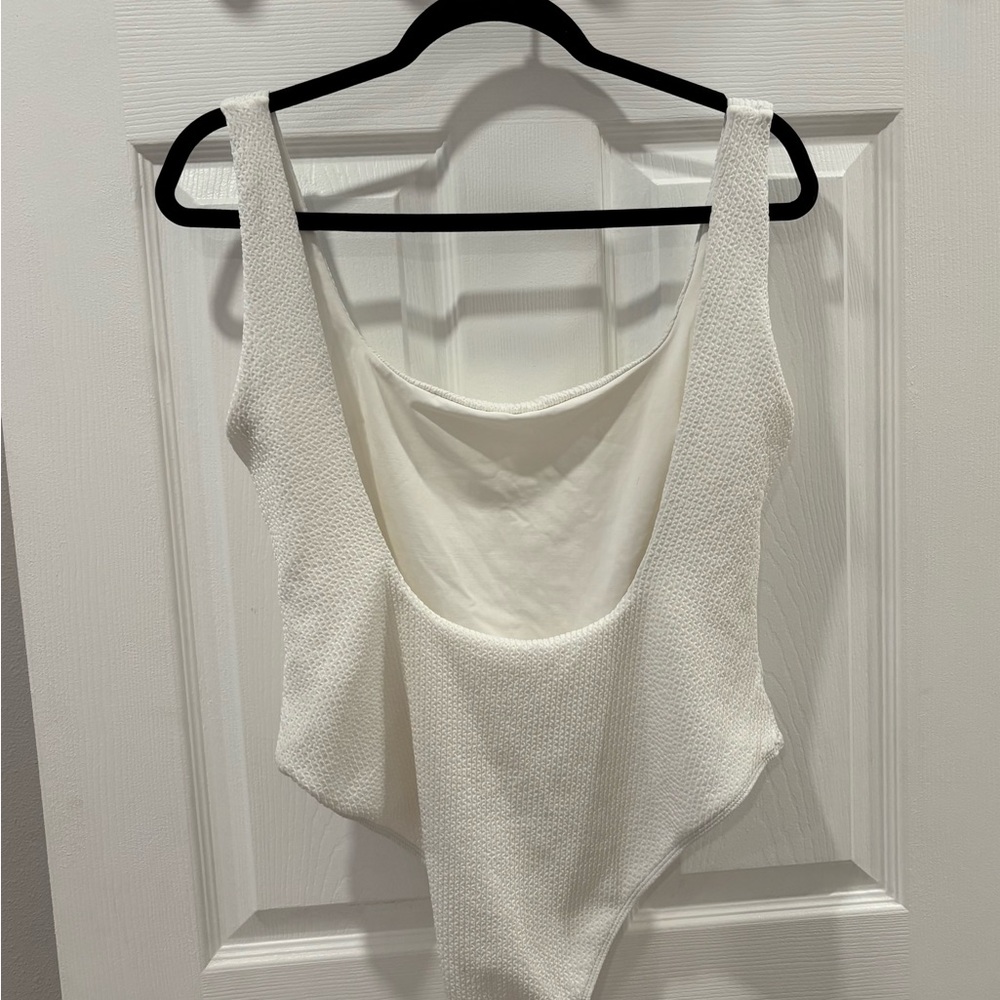 Monday Swimwear White Scoop Back One-Piece Swimsuit - Picture 8 of 10